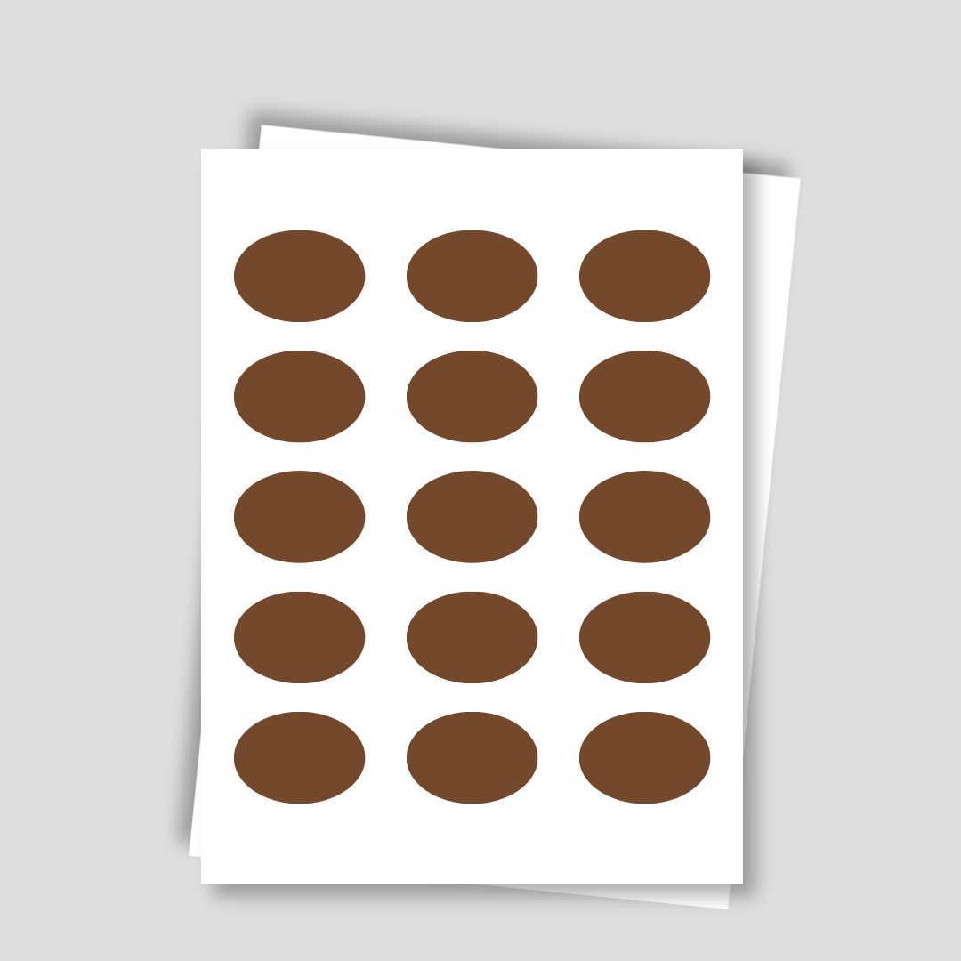 Oval sheet labels