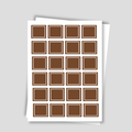 Square sheet labels